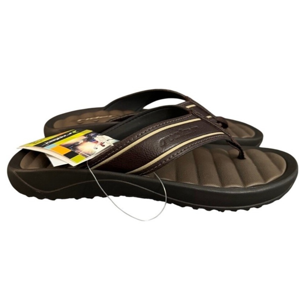 NWT Rider Cape Mens Brown Tan Athletic Flip Flop Thong Sandals Size 10 USA NEW